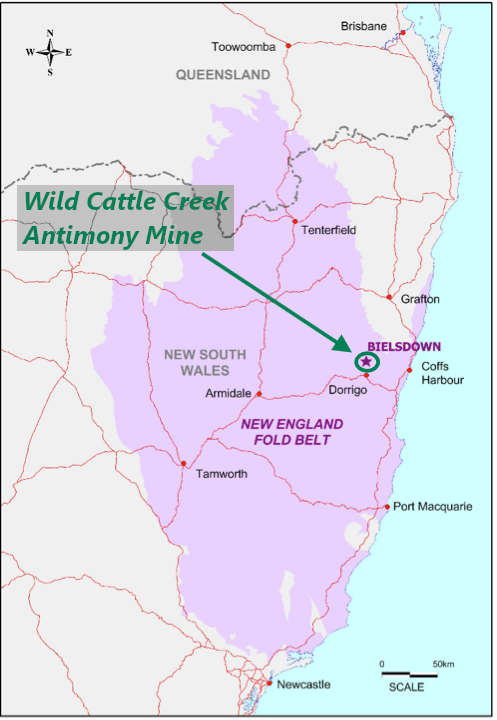 Wild Cattle Creek Antimony Mine