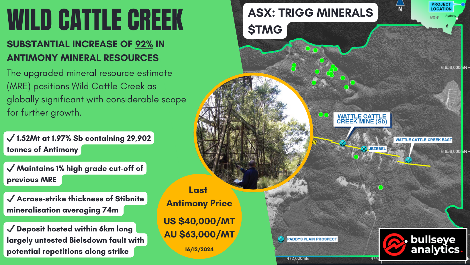 Wild Cattle Creek Antimony Resource
