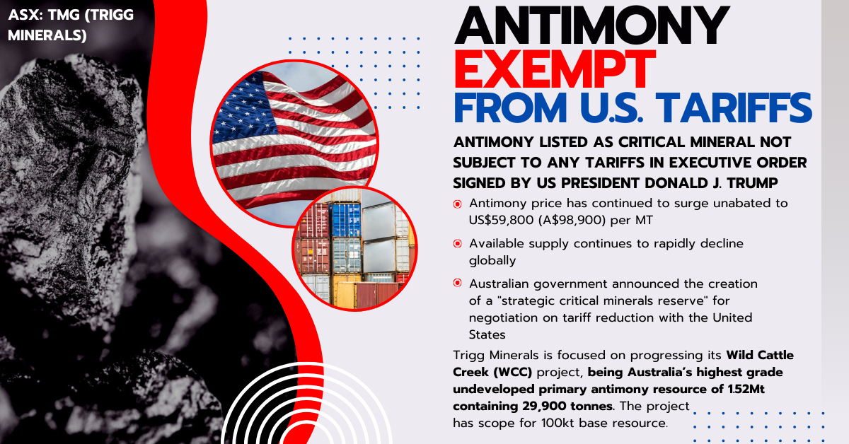 Antimony exempt tariffs