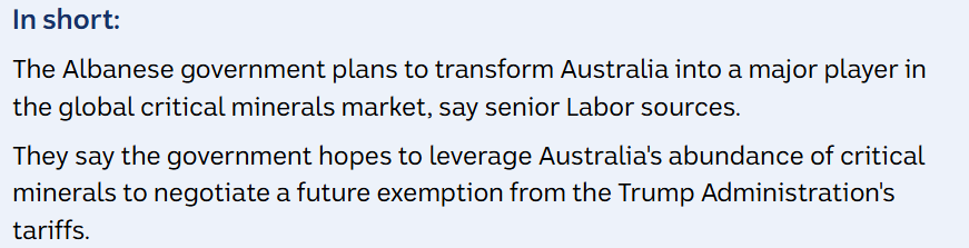 Australia Critical Minerals strategy