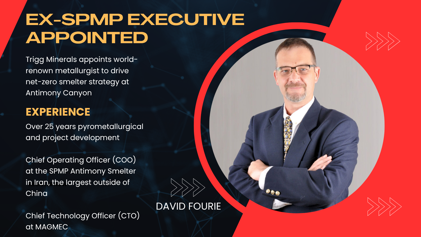 Famed Metallurgist David Fourie Appointed Famed Metallurgist David Fourie Appointed