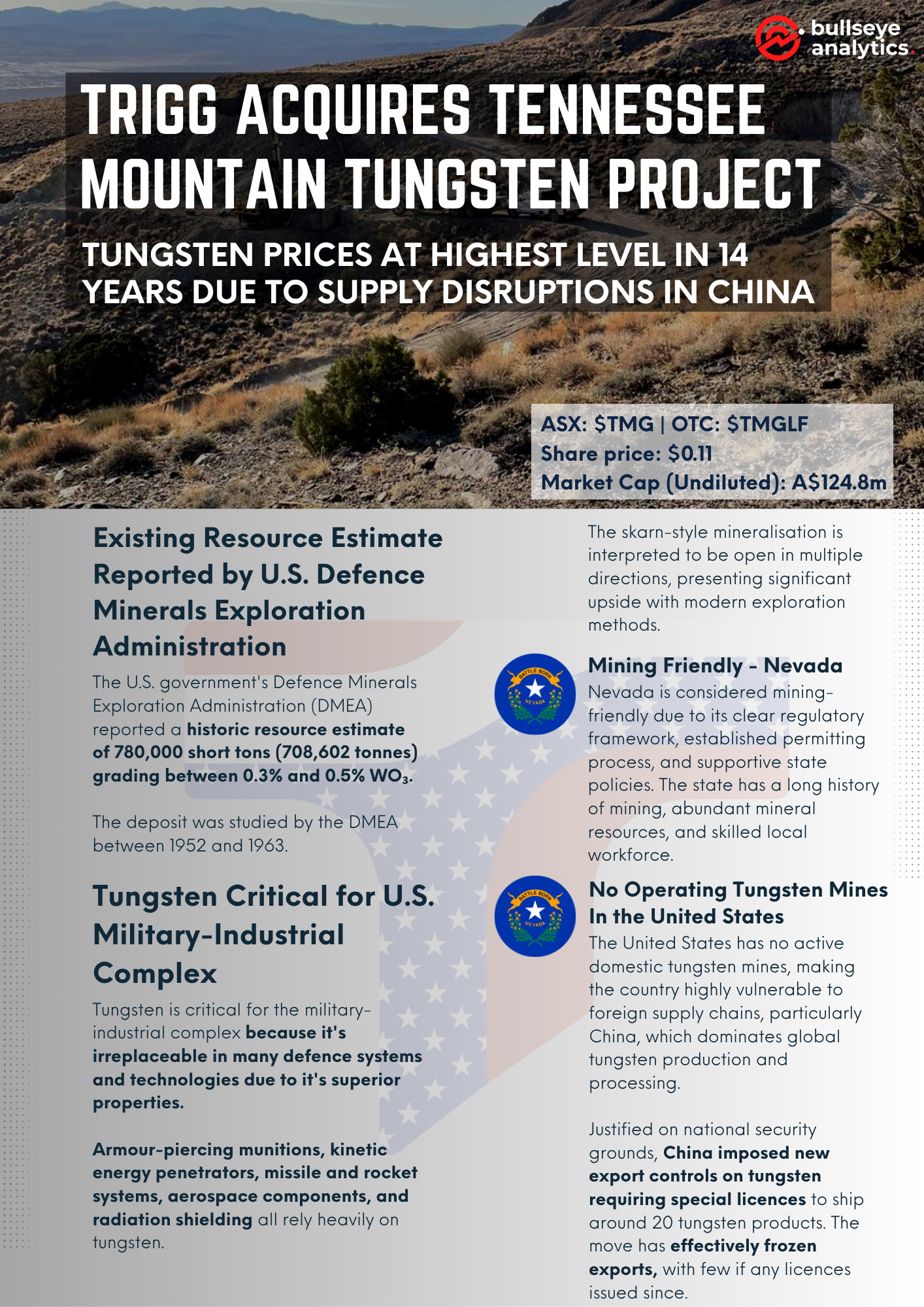 Tennesse Mountain Tungsten Project