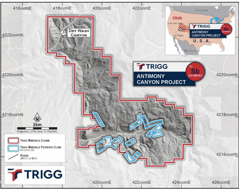 Antimony Canyon Project Map