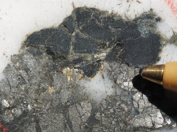 Visible gold observed in AC2502 drill core