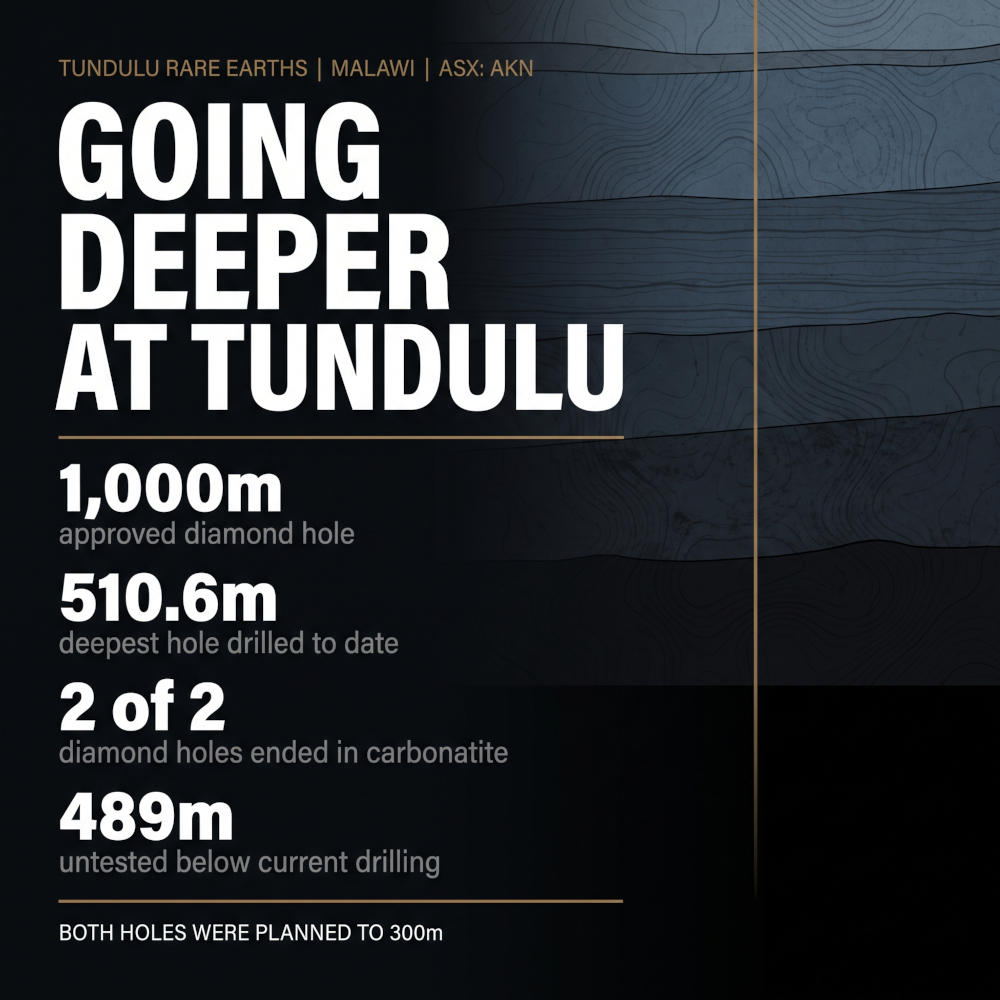 Tundulu 1000m drillhole